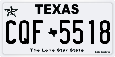 TX license plate CQF5518