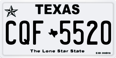 TX license plate CQF5520