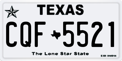 TX license plate CQF5521