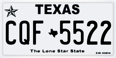 TX license plate CQF5522