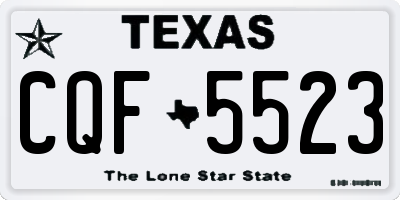 TX license plate CQF5523