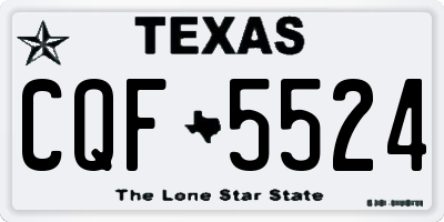 TX license plate CQF5524