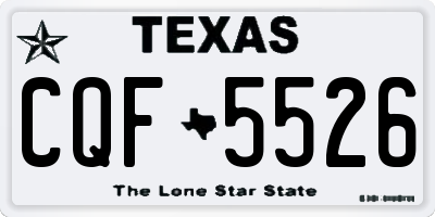 TX license plate CQF5526