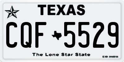 TX license plate CQF5529