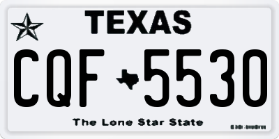 TX license plate CQF5530