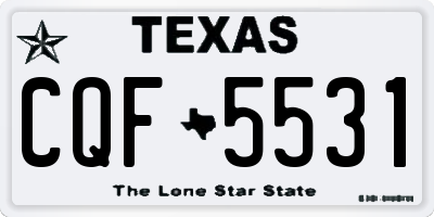 TX license plate CQF5531