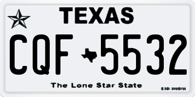TX license plate CQF5532