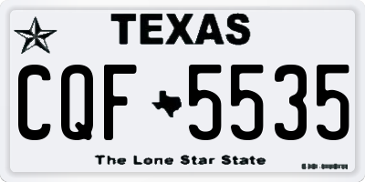TX license plate CQF5535