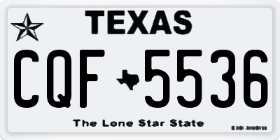 TX license plate CQF5536