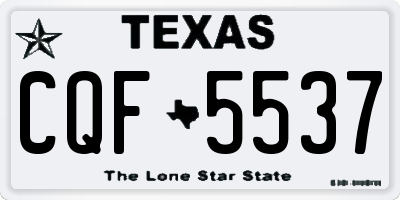 TX license plate CQF5537