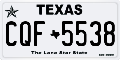 TX license plate CQF5538