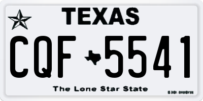 TX license plate CQF5541
