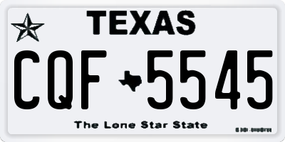 TX license plate CQF5545