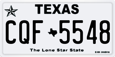 TX license plate CQF5548