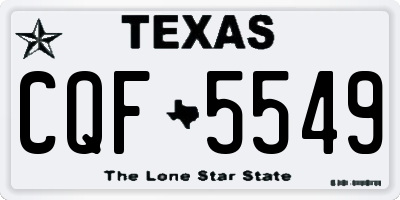 TX license plate CQF5549