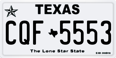 TX license plate CQF5553