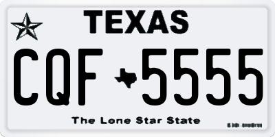 TX license plate CQF5555