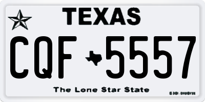 TX license plate CQF5557