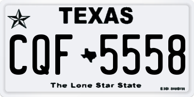 TX license plate CQF5558