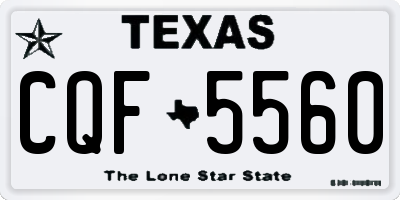 TX license plate CQF5560