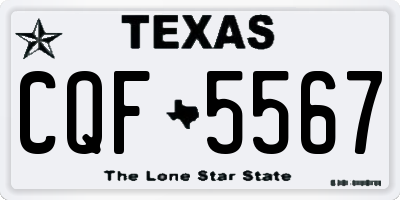 TX license plate CQF5567
