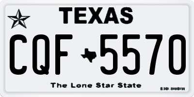 TX license plate CQF5570