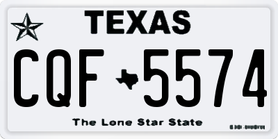 TX license plate CQF5574