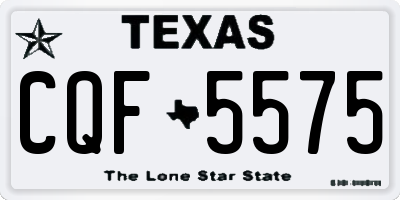 TX license plate CQF5575