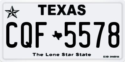 TX license plate CQF5578