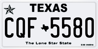 TX license plate CQF5580