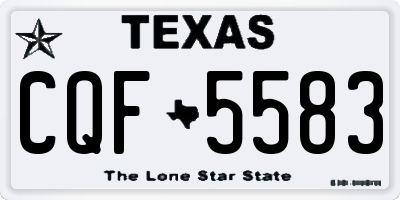 TX license plate CQF5583