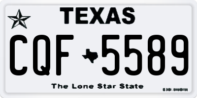 TX license plate CQF5589
