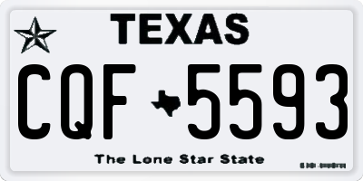 TX license plate CQF5593
