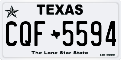 TX license plate CQF5594