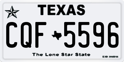 TX license plate CQF5596