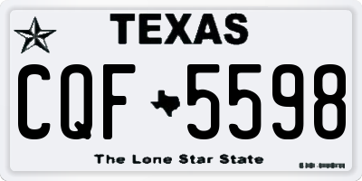 TX license plate CQF5598