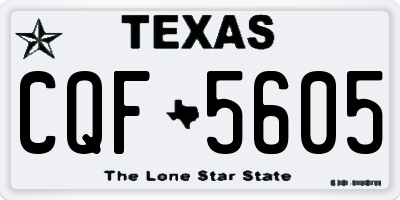 TX license plate CQF5605