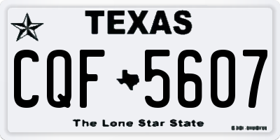 TX license plate CQF5607