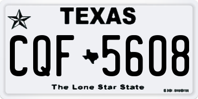 TX license plate CQF5608