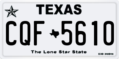 TX license plate CQF5610