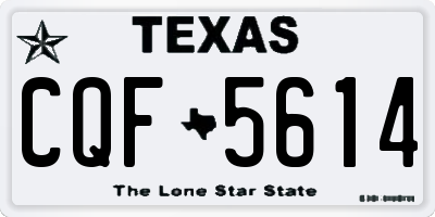 TX license plate CQF5614
