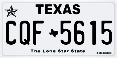 TX license plate CQF5615