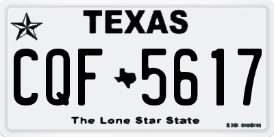 TX license plate CQF5617