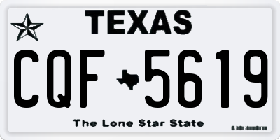 TX license plate CQF5619