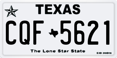 TX license plate CQF5621
