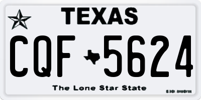 TX license plate CQF5624