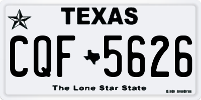 TX license plate CQF5626