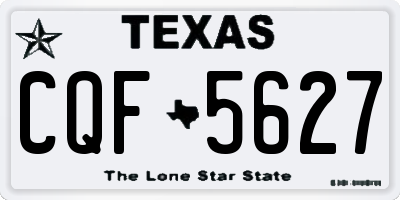 TX license plate CQF5627