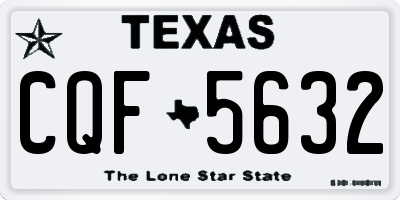 TX license plate CQF5632