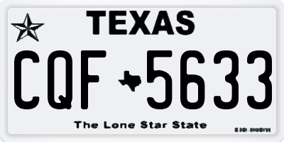TX license plate CQF5633